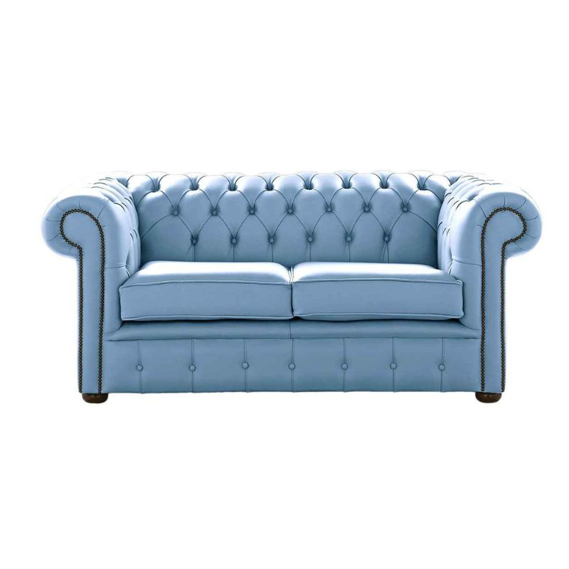 Classic Chesterfield 2 Seater Sofa Shelly Leather HAZE