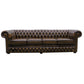 Classic Chesterfield 4 seater Sofa Real Antique Leather 4 colours