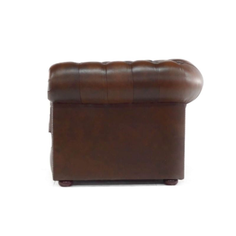 Chesterfield Low Back Club Armchair Real Leather 4 colours