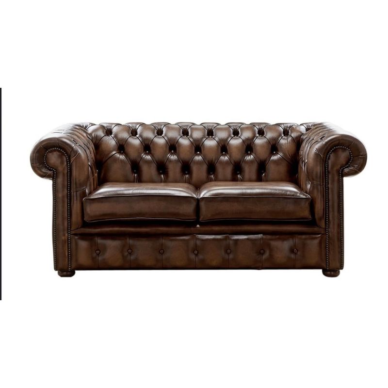 Classic Chesterfield 2 Seater Sofa BED Antique Leather Colours