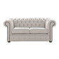 Classic Chesterfield 2 Seater Sofa Shelly Leather ALMOND