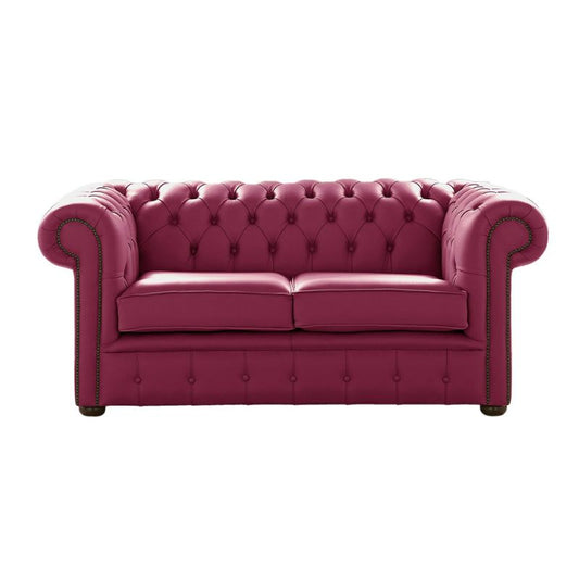 Classic Chesterfield 2 Seater Sofa Shelly Leather ANEMONE