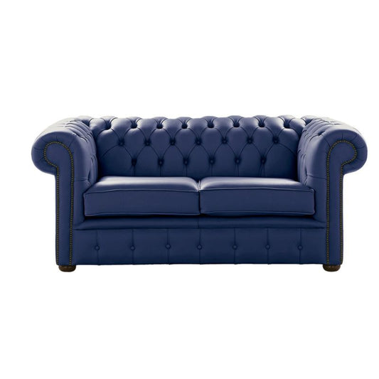 Classic Chesterfield 2 Seater Sofa Shelly Leather BILBERRY