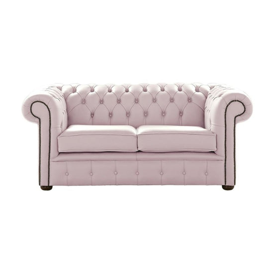 Classic Chesterfield 2 Seater Sofa Shelly Leather BLOSSOM