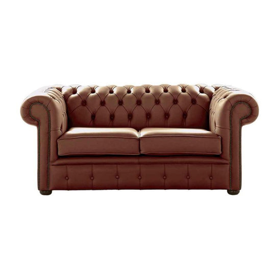 Classic Chesterfield 2 Seater Sofa Shelly Leather CASTANGA 