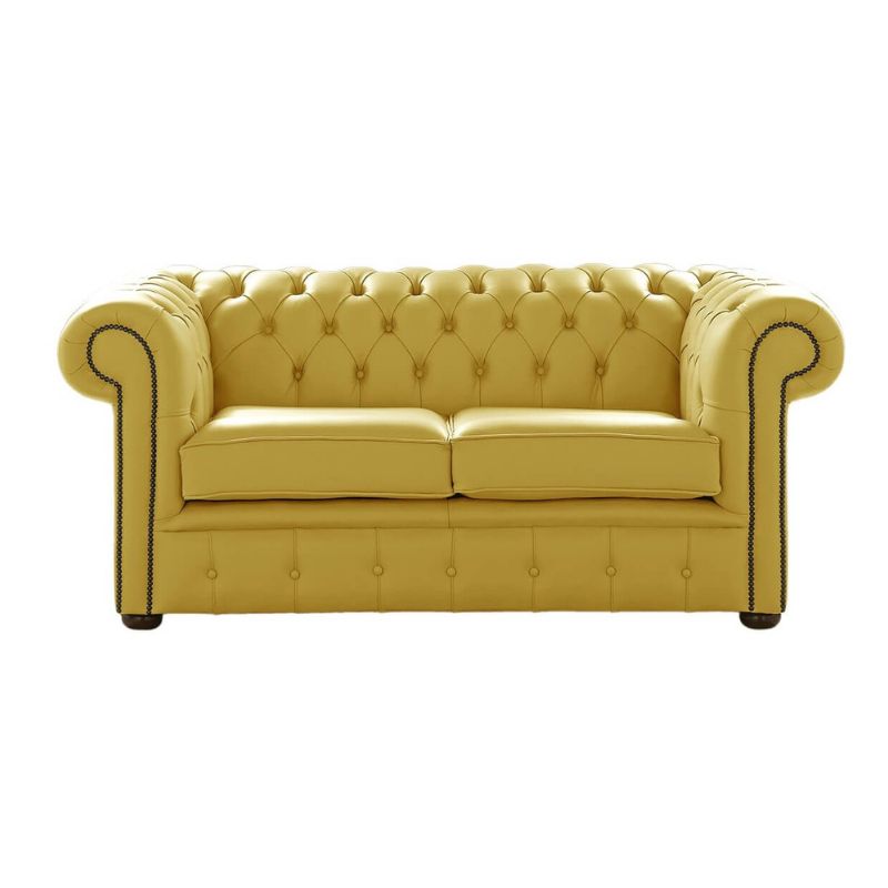 Classic Chesterfield 2 Seater Sofa Shelly Leather DELUCA