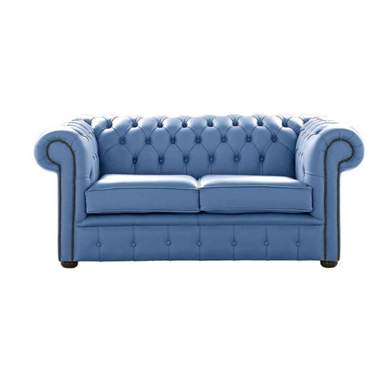 Classic Chesterfield 2 Seater Sofa Shelly Leather ICEBLAST 