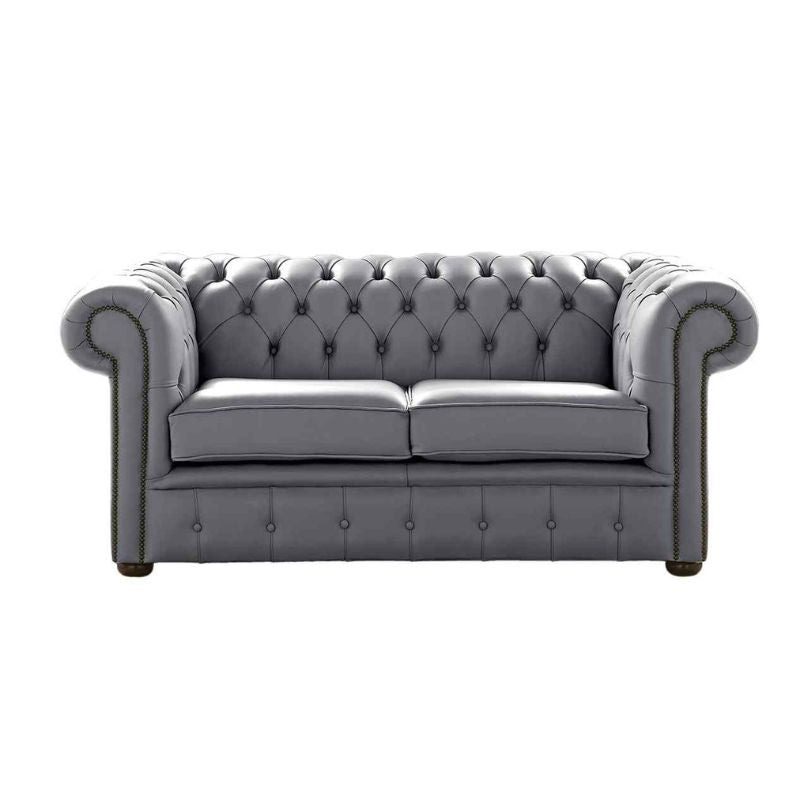 Classic Chesterfield 2 Seater Sofa Shelly Leather PIPING