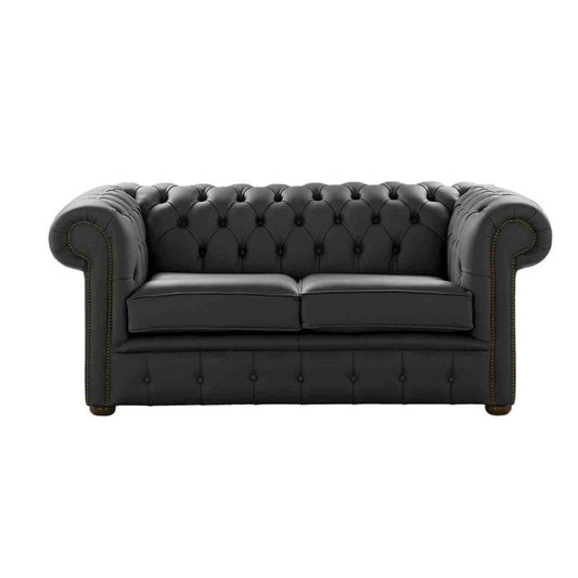 Copy of Classic Chesterfield 2 Seater Sofa Shelly Leather STEEL