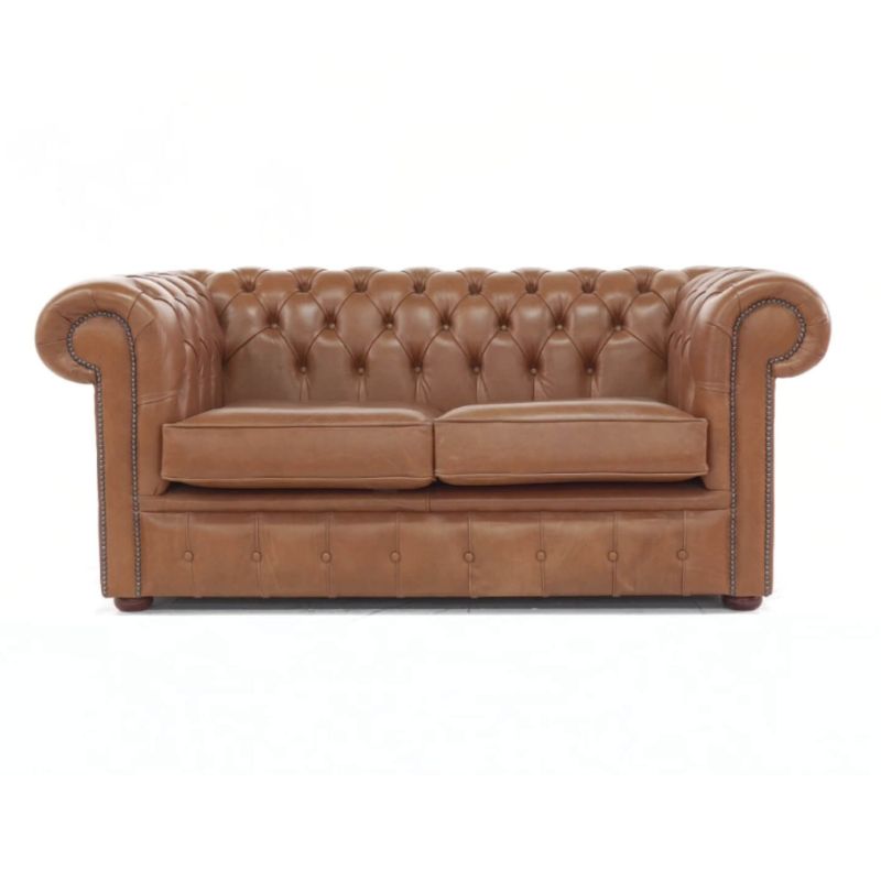 Classic Chesterfield 2 Seater Sofa Old English Real Leather colours