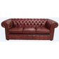  Classic Chesterfield Buttoned 3 Seater Sofa Antique OLD ENGLISH Leather many Colours chestnut 