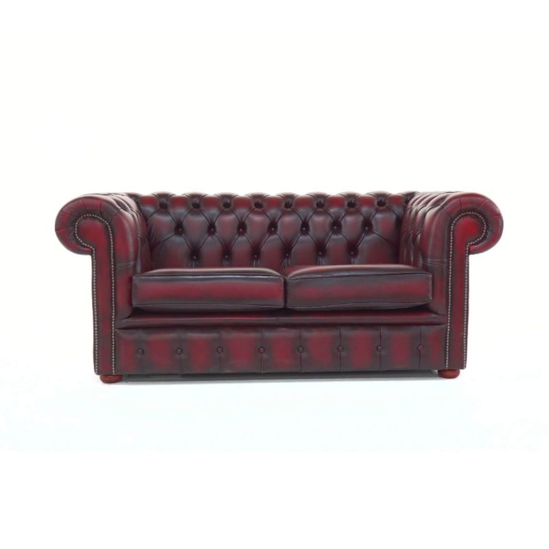 Classic Chesterfield 2 Seater Sofa BED Antique Leather Colours