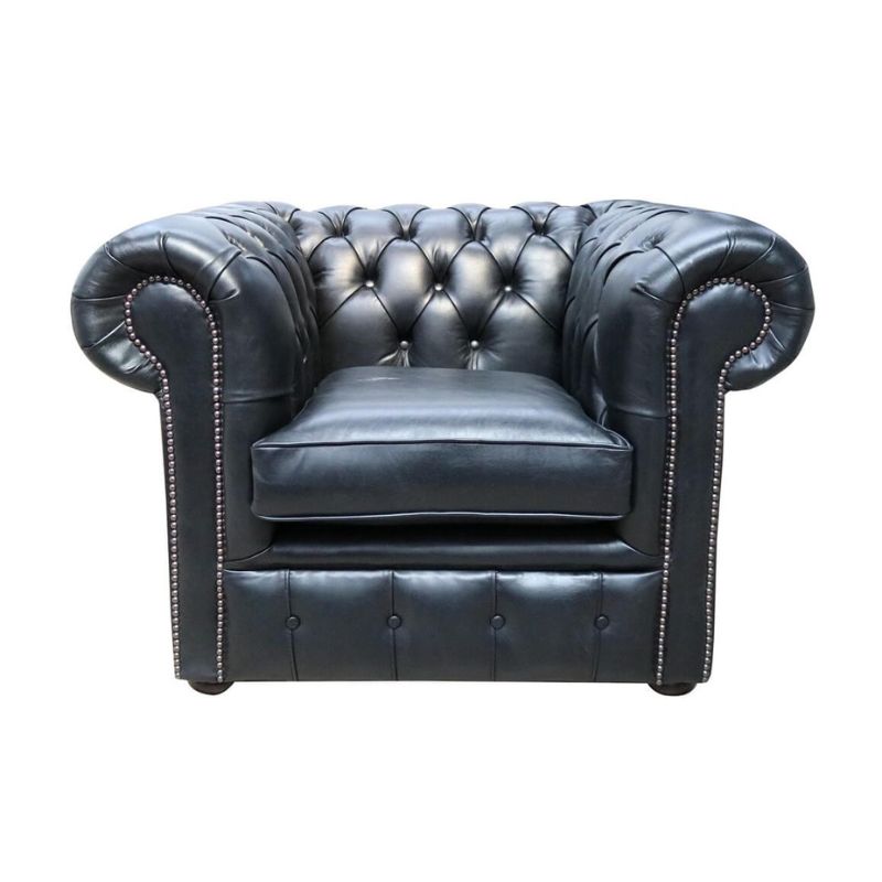 Classic Chesterfield Armchair Old English real Leather Colours