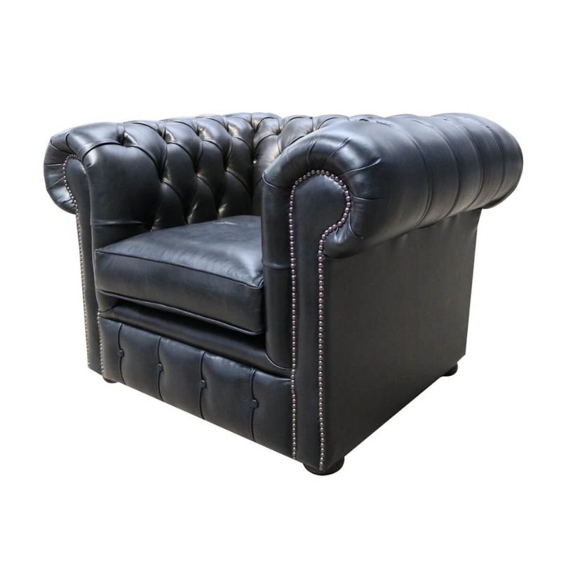 Classic Chesterfield Armchair Old English real Leather Colours