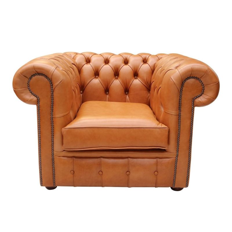 Classic Chesterfield Armchair Old English real Leather Colours