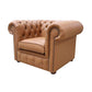Classic Chesterfield Armchair Shelly Real Leather Mix Colours