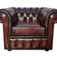 Chesterfield Low Back Club Armchair Real Leather 4 colours + FREE Leather Cleaner